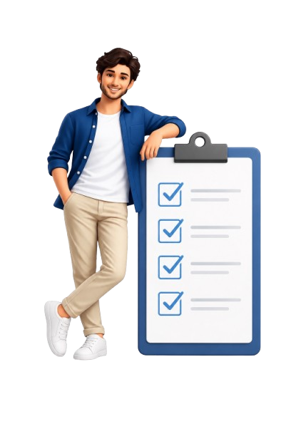 Zumasia character with a clipboard